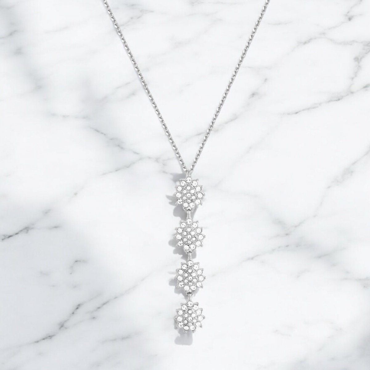 Gleam ロングネックレス  プラチナ商品写真1