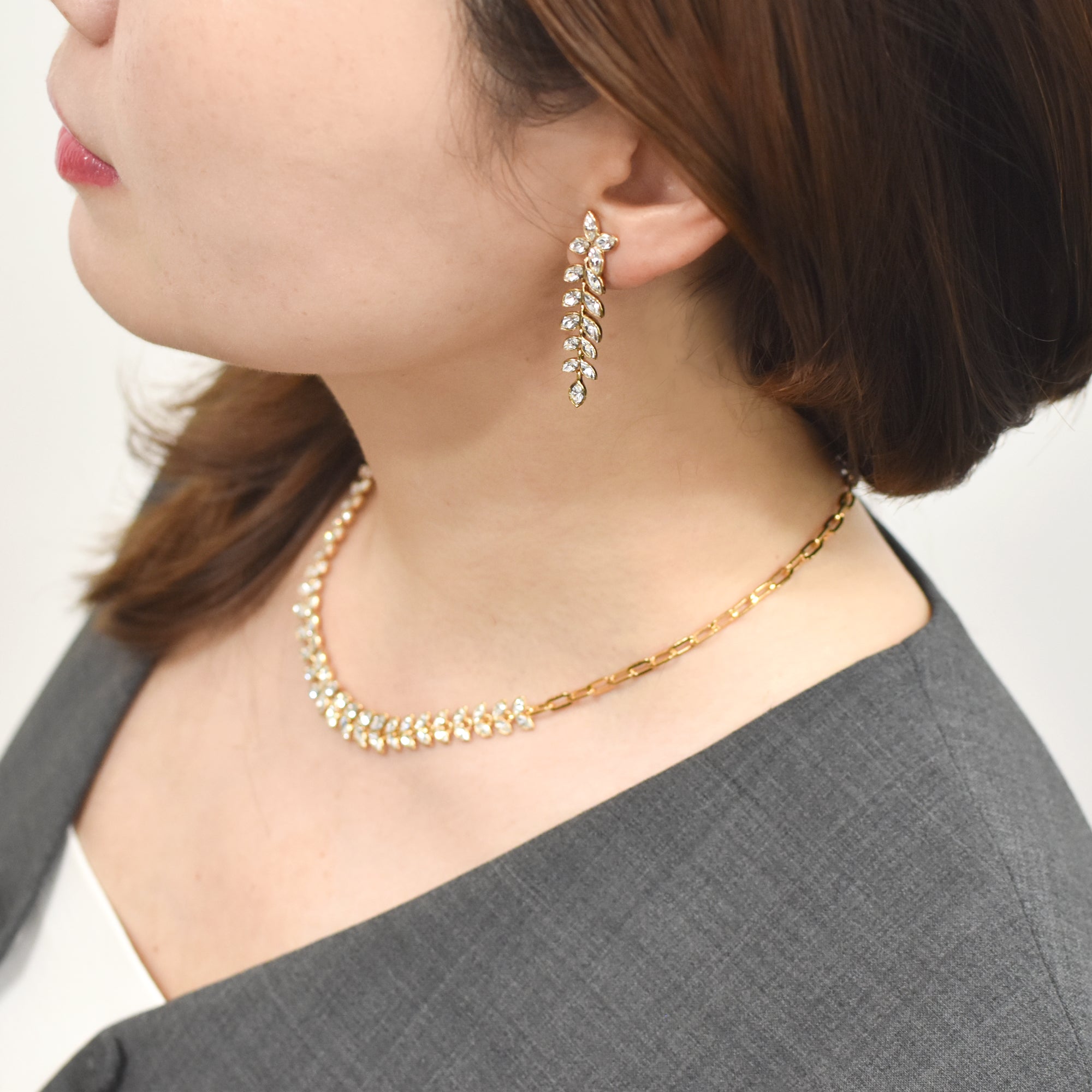 Cocktail Long Clip Earrings