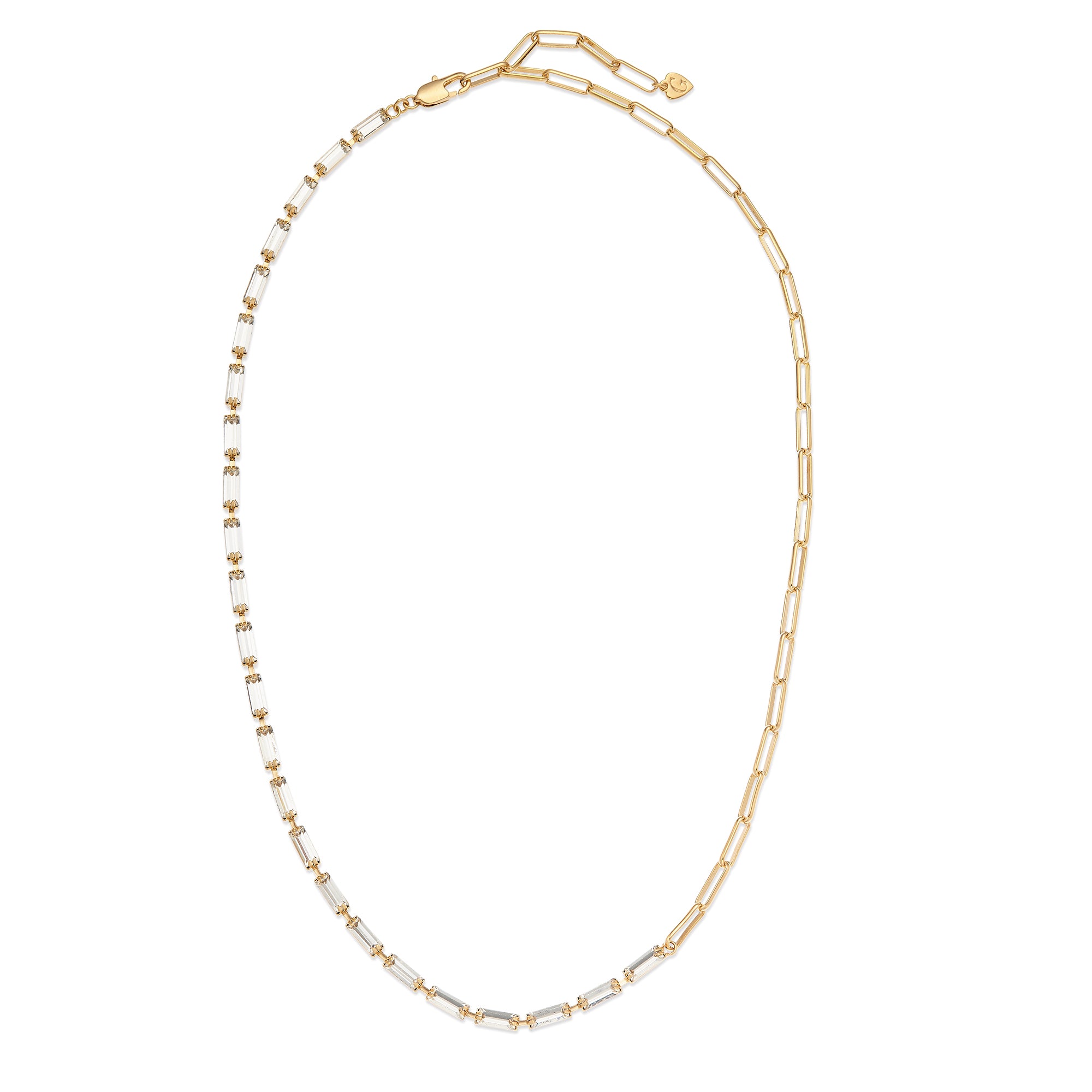 クリスタルチェーン スクエア ネックレス