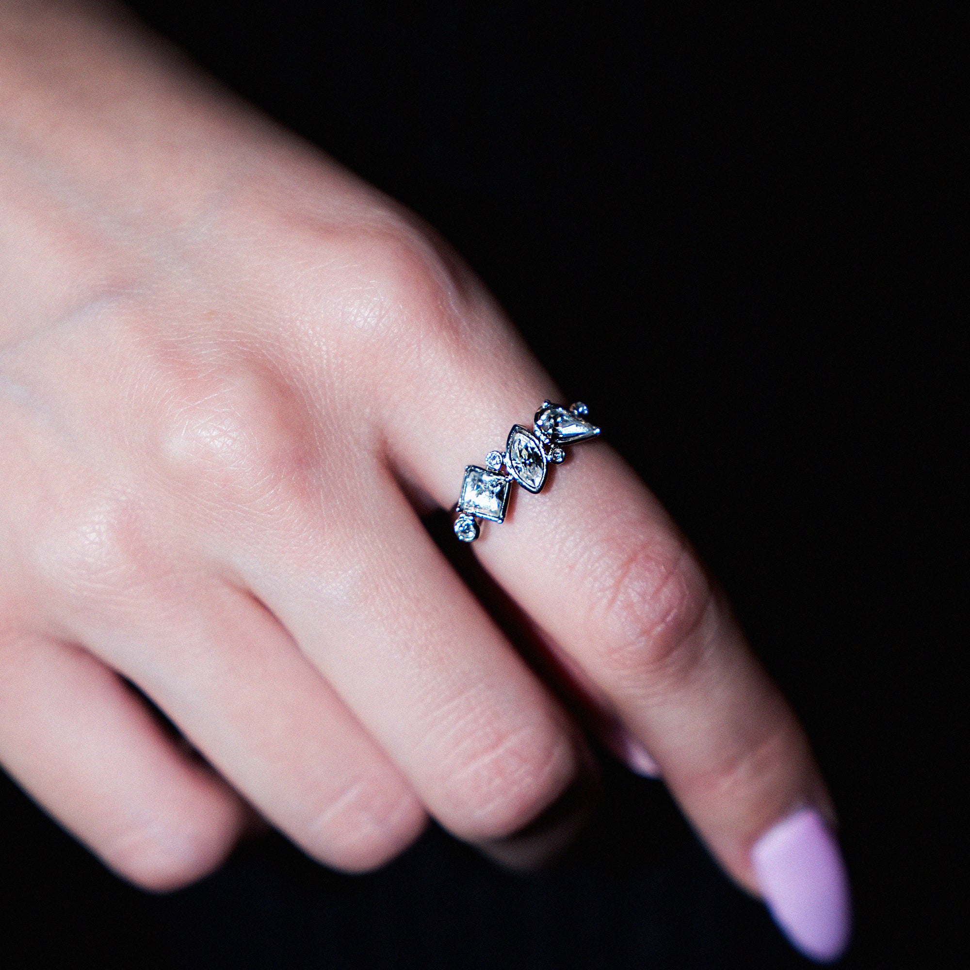Sparkler Triangle Ring
