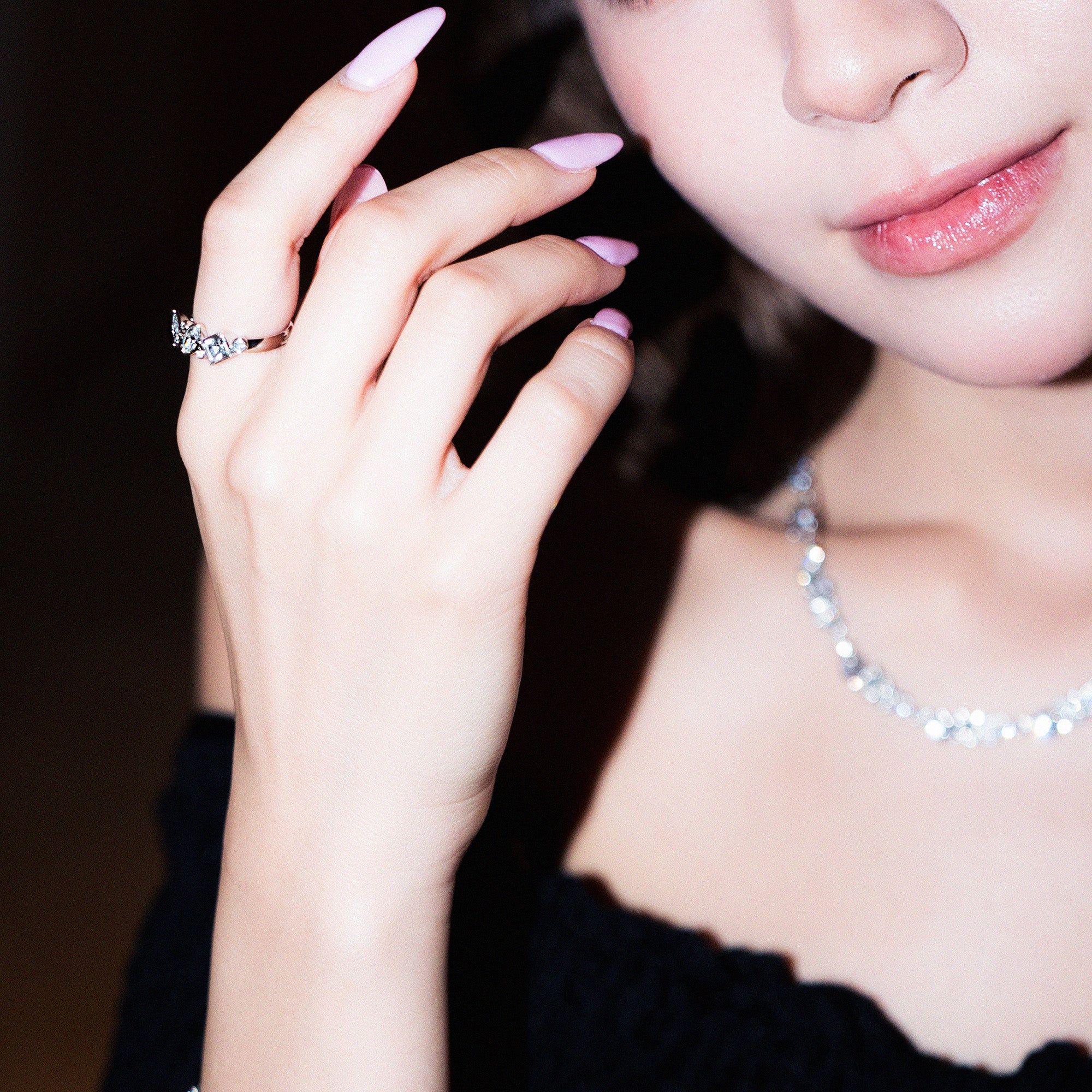 Sparkler Triangle Ring