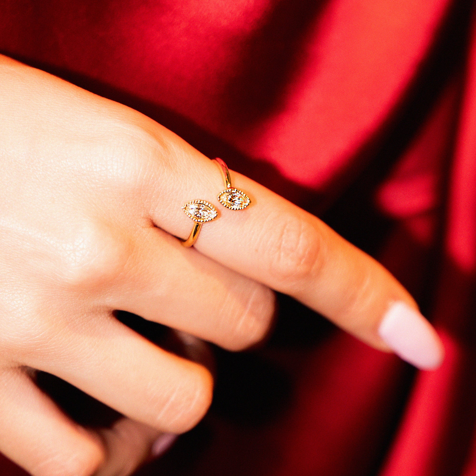 Sparkler Triangle Ring