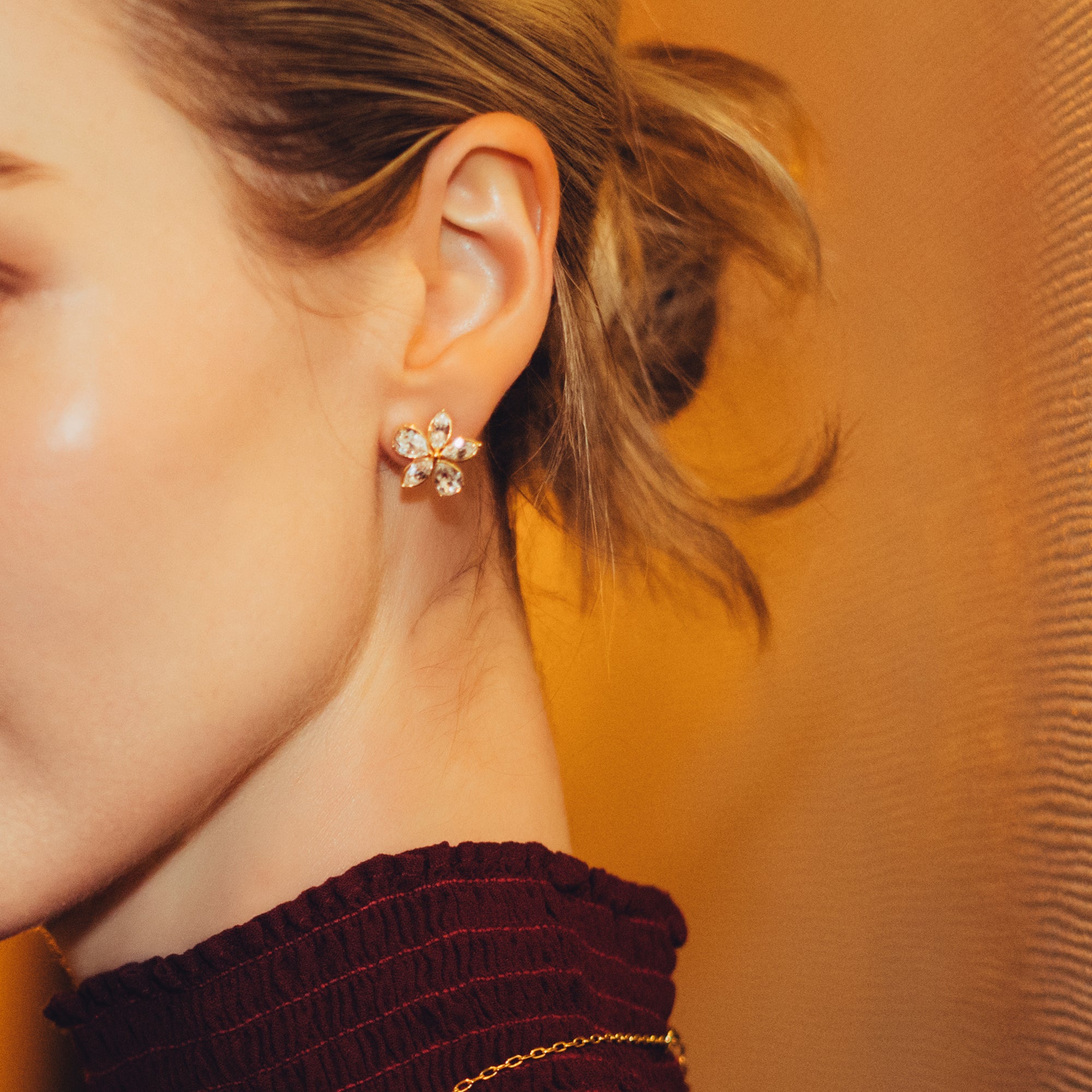 Lustrous Flora Earrings