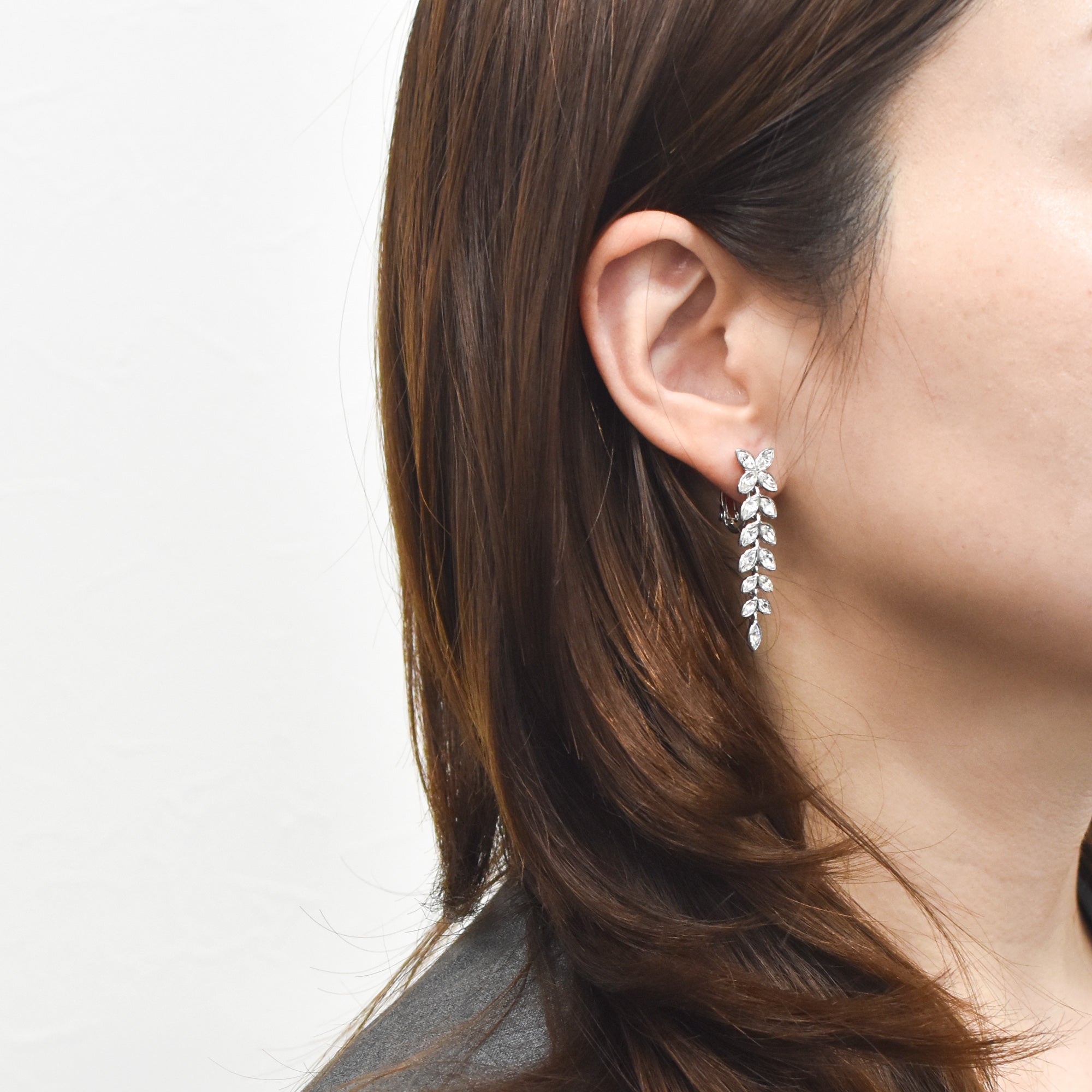 Cocktail Long Clip Earrings