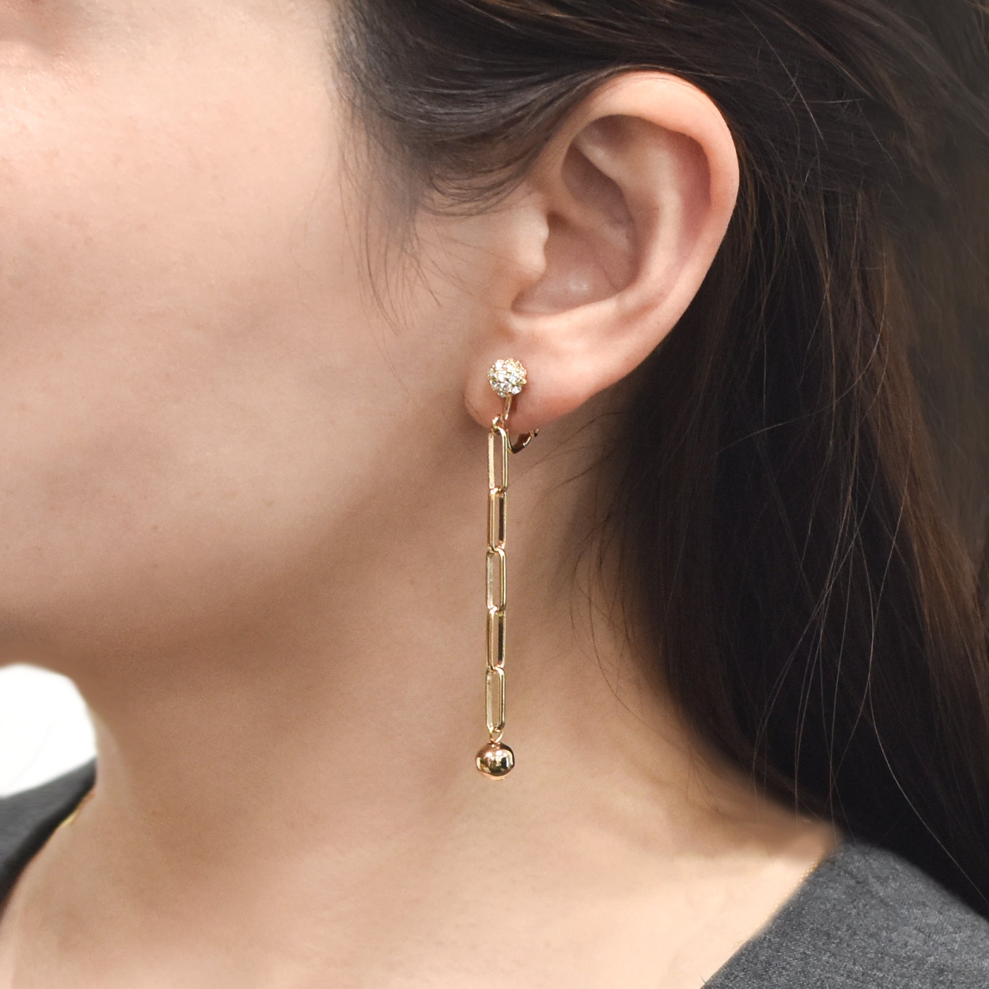Liberté chain Clip Earrings