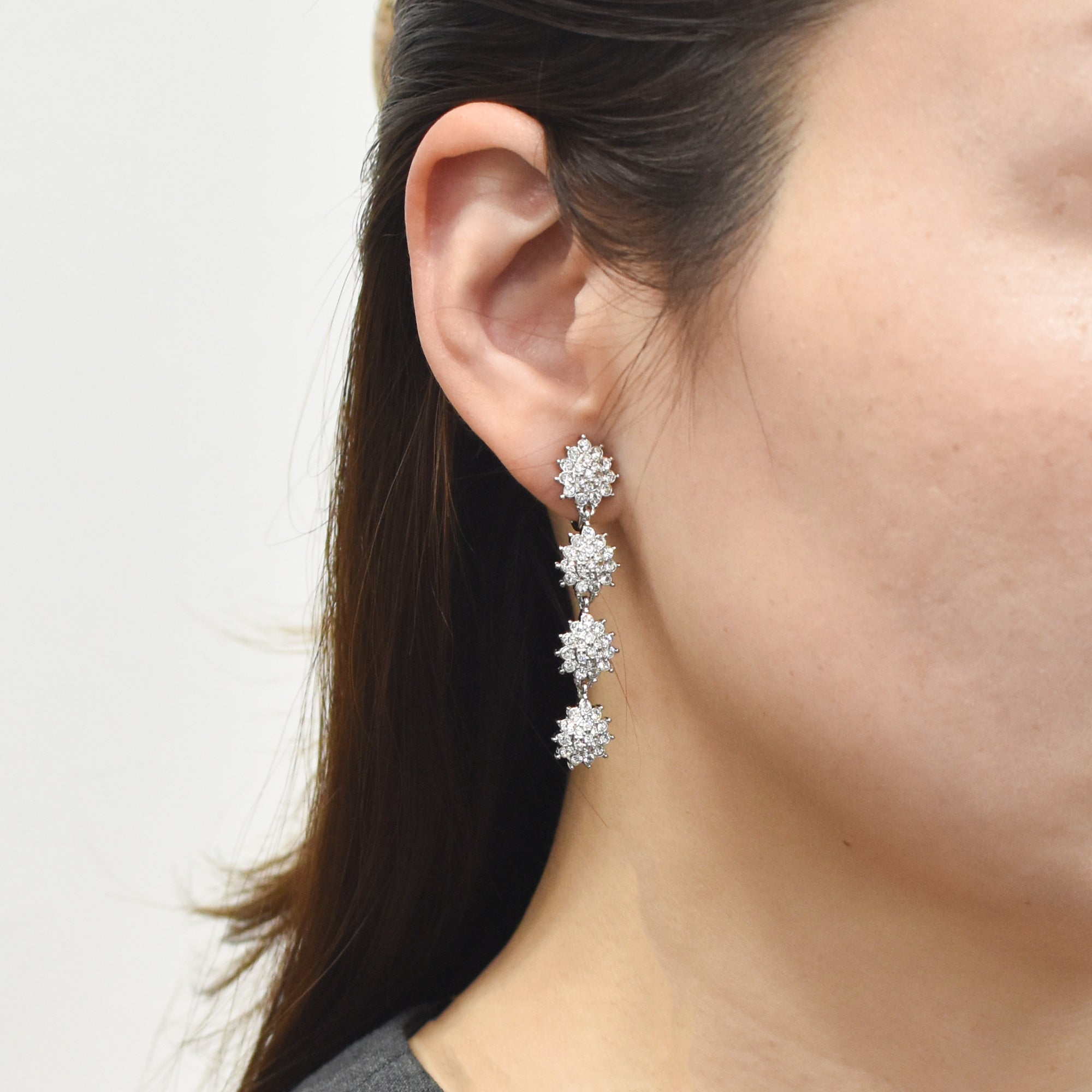 Gleam Long Clip Earrings