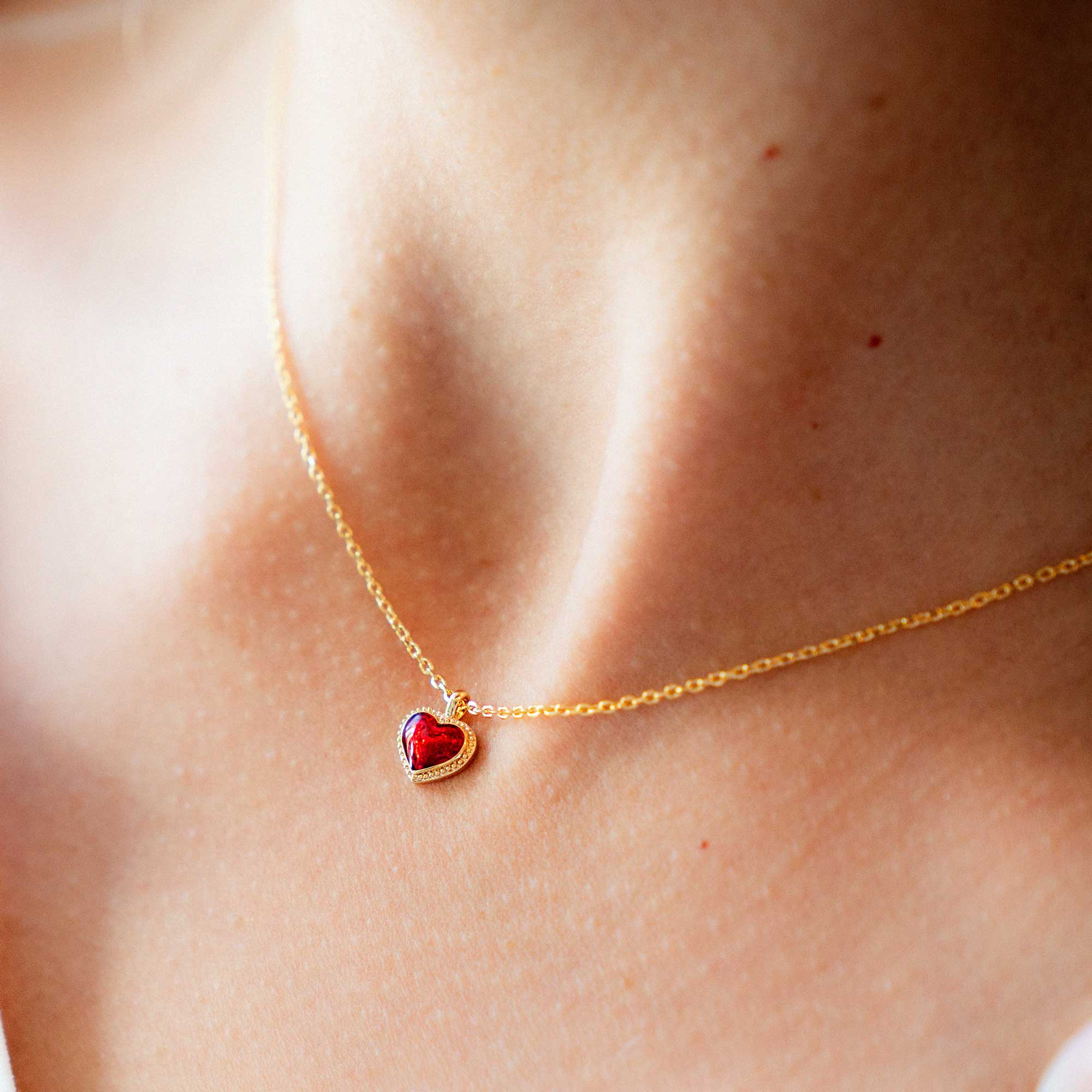 ポップハート レッド ネックレス
